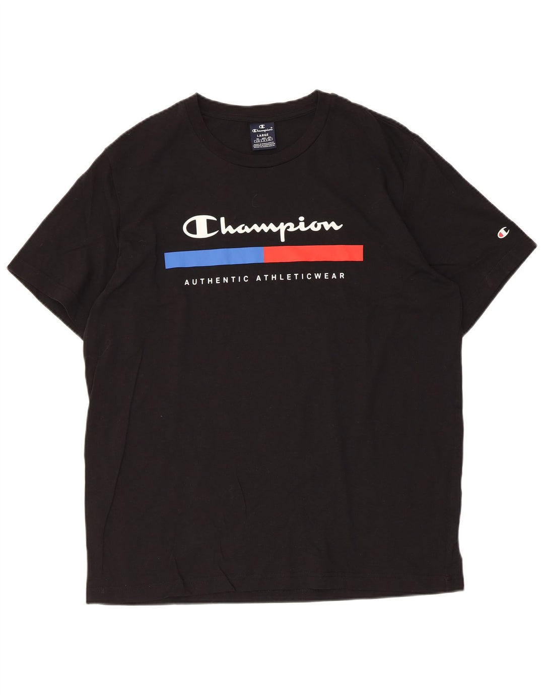 Camiseta gráfica masculina Champion grande preta