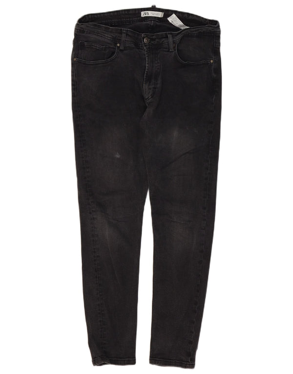 Zara Mens Skinny Jeans EU 44 Grande W34 L28 Algodão Preto