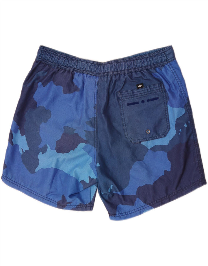 Shorts de natação masculino Bear grande poliéster camuflado azul
