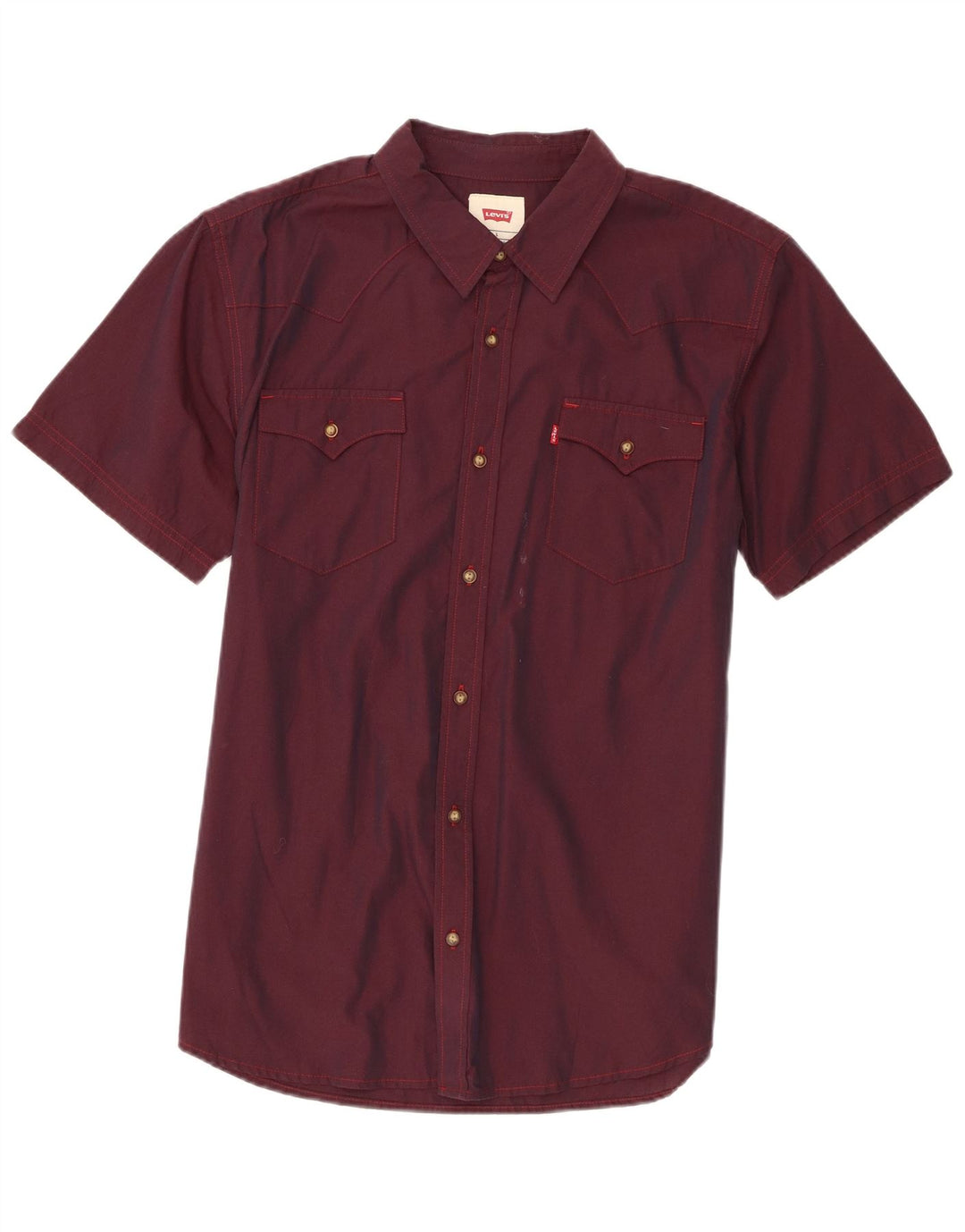 Camisa masculina de manga curta Levi's grande algodão marrom