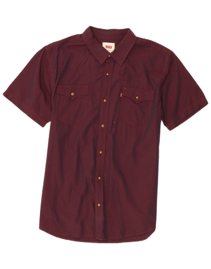 Camisa masculina de manga curta Levi's grande algodão marrom