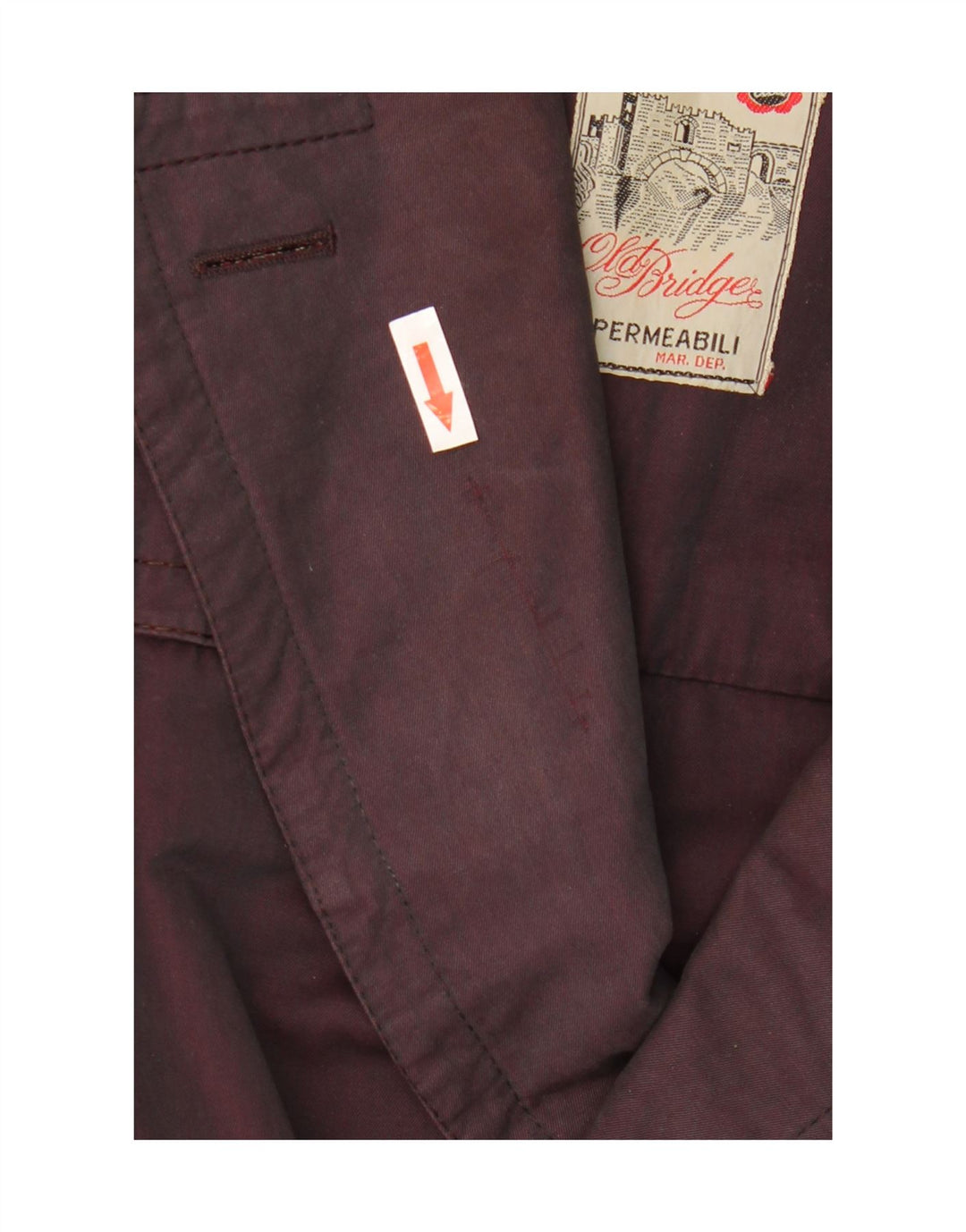 Trench Coat Vintage Masculino UK 40 Grande Roxo