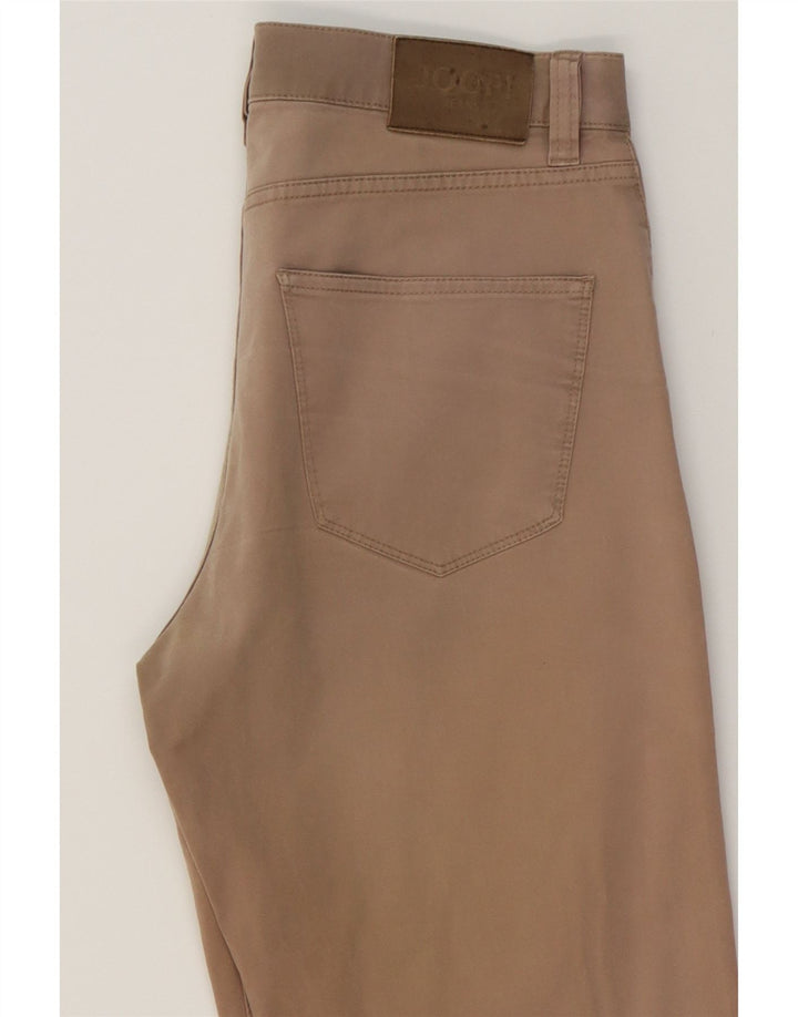 JOOP Womens Straight Casual Trousers W33 L36 Beige Cotton Vintage Joop and Second-Hand Joop from Messina Hembry 