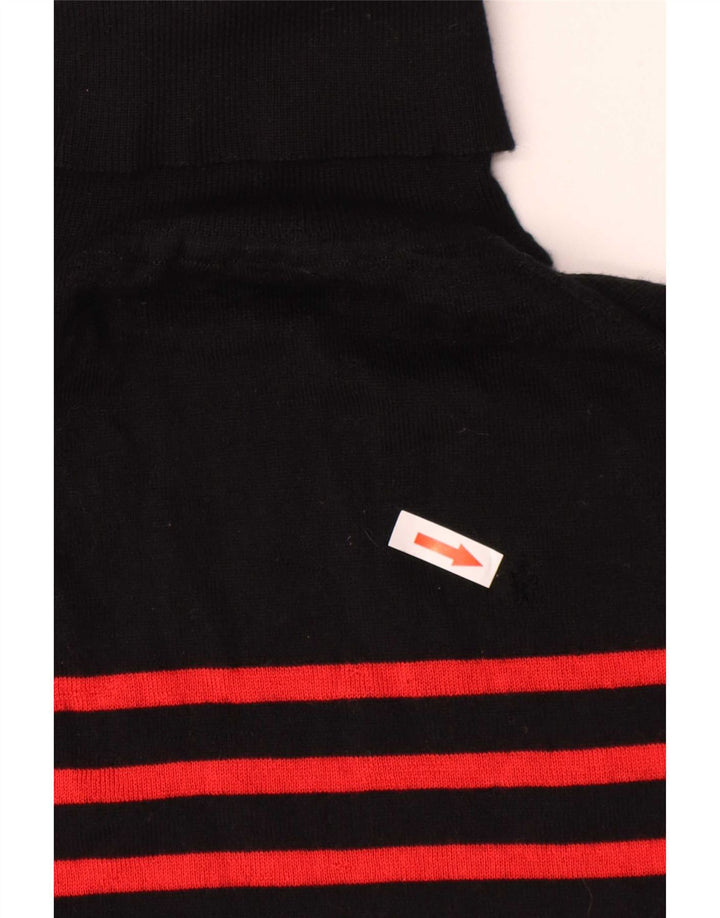 Suéter feminino Marks & Spencer com gola redonda e listrado preto médio UK 12