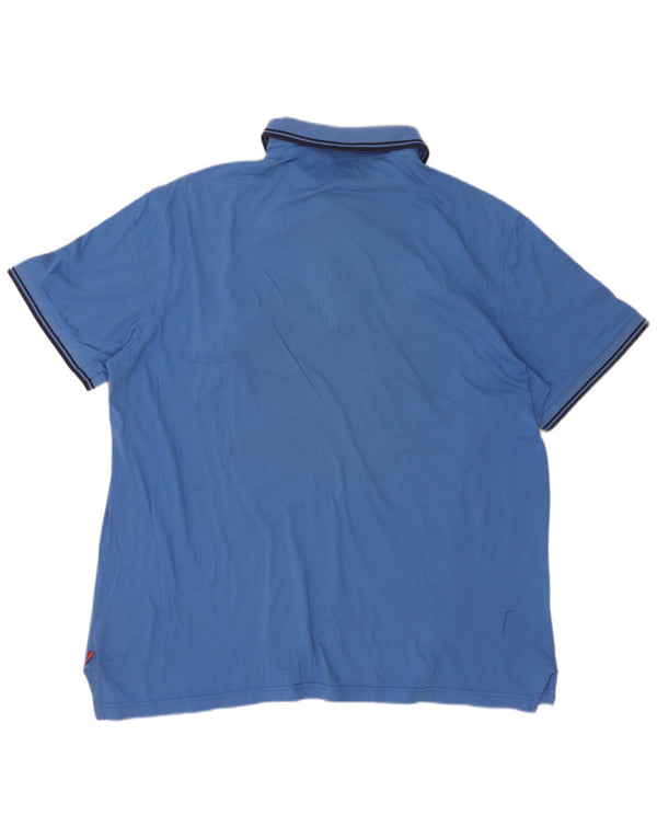 Camisa polo masculina Izod XL algodão azul