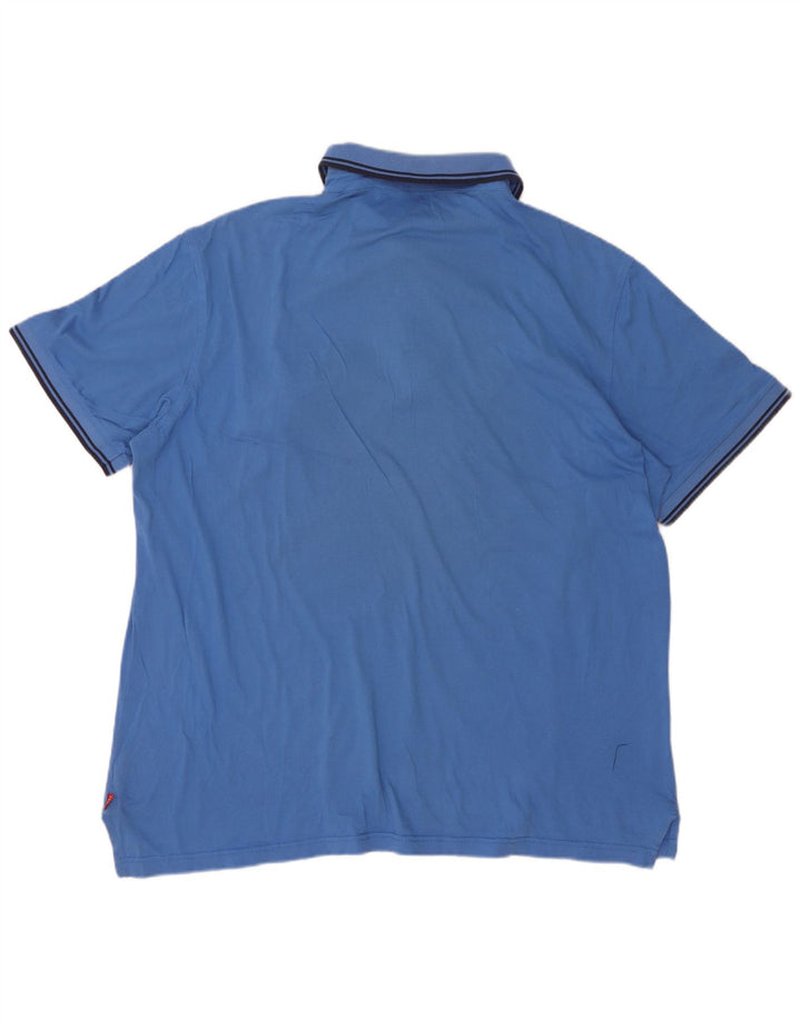 Camisa polo masculina Izod XL algodão azul
