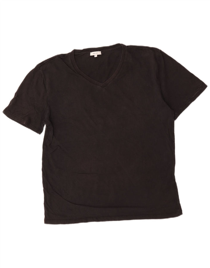 Camiseta masculina Reiss Top XL algodão cinza
