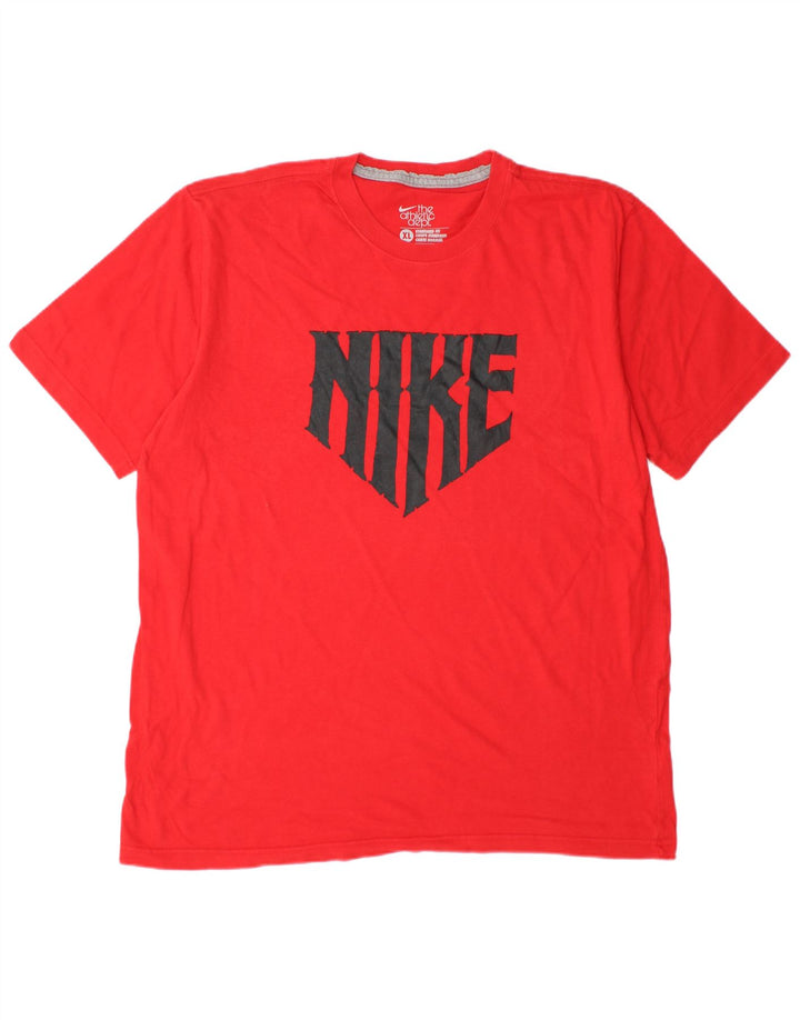 Camiseta masculina NIKE Coupe Standard Fit Graphic Top XL Vermelho Algodão