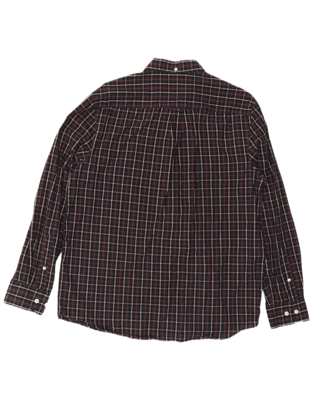 Camisa masculina Farah XL azul marinho xadrez algodão