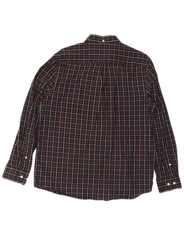 Camisa masculina Farah XL azul marinho xadrez algodão
