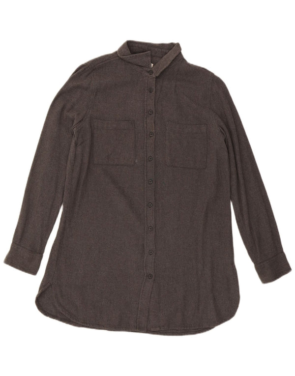 Vestido camisa feminino Fat Face UK 10 algodão cinza pequeno