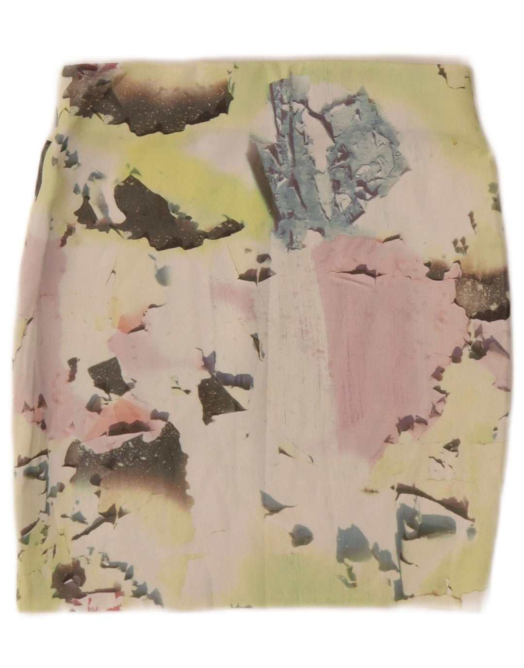 Zara Saia lápis feminina com padrão abstrato médio W28 multicolorida