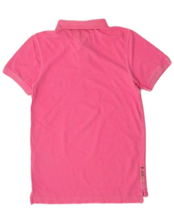 Camisa polo masculina Tommy Hilfiger médio algodão rosa