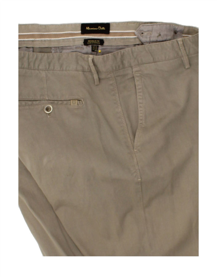 MASSIMO DUTTI Mens Regular Fit Chino Trousers EU 46 XL W36 L30 Grey Cotton Vintage Massimo Dutti and Second-Hand Massimo Dutti from Messina Hembry 
