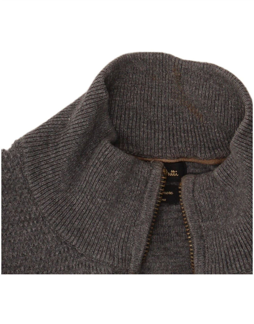 Suéter masculino Massimo Dutti com zíper completo XL cinza