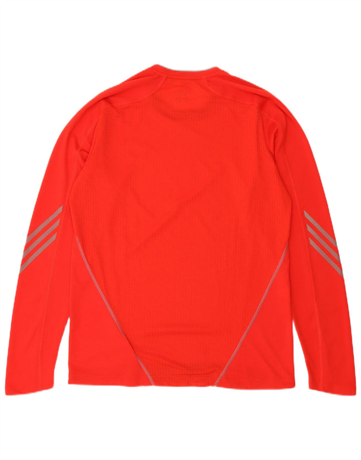 ADIDAS Mens Climalite Top Manga Longa Médio Poliéster Vermelho