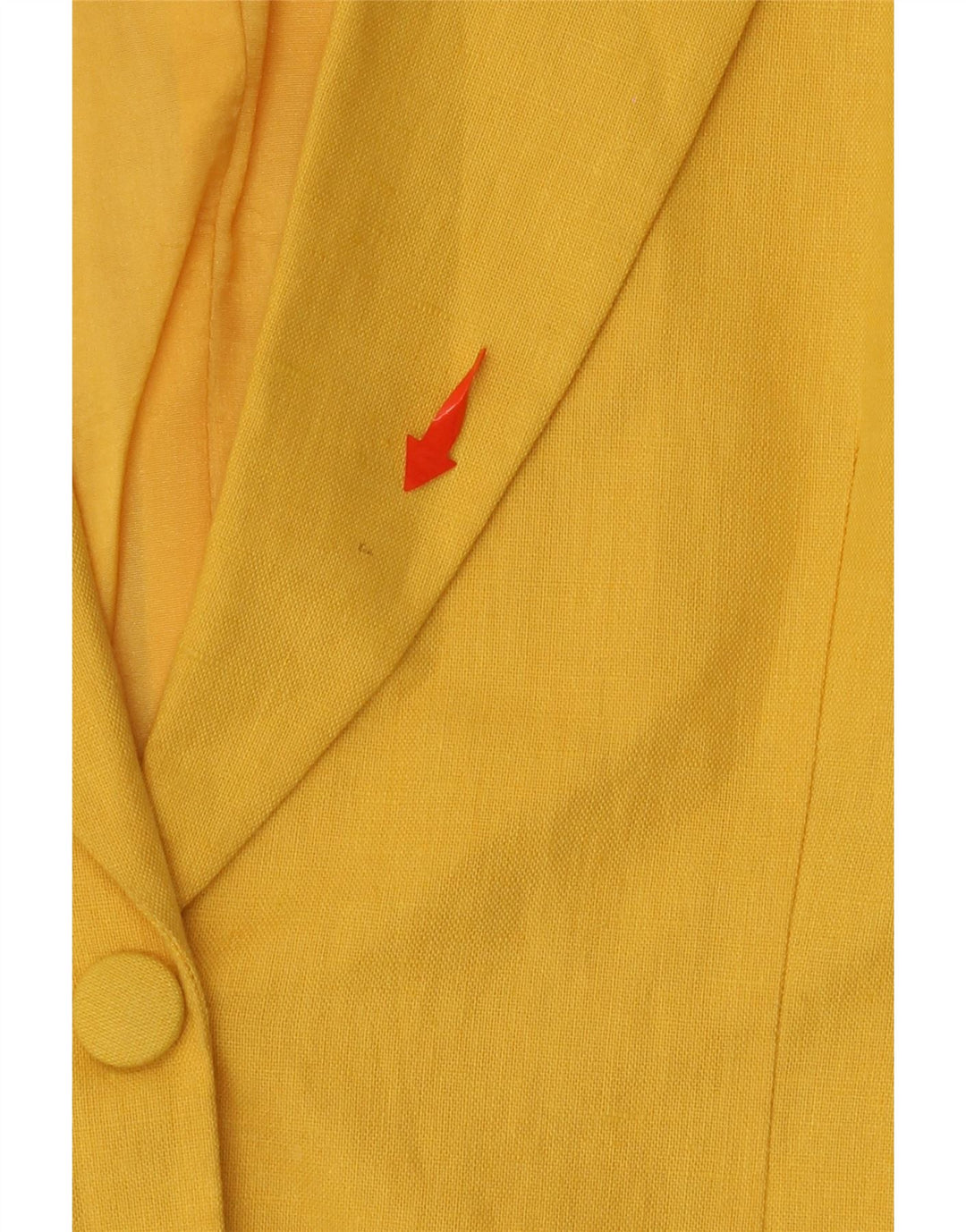 Jaqueta blazer feminina POP 84 com 2 botões UK 12 linho amarelo médio