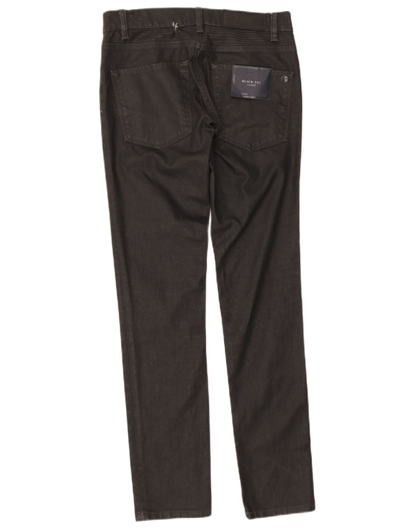 Zara Mens Jeans Skinny Cintura Baixa EU 31 Médio W31 L31 Algodão Preto