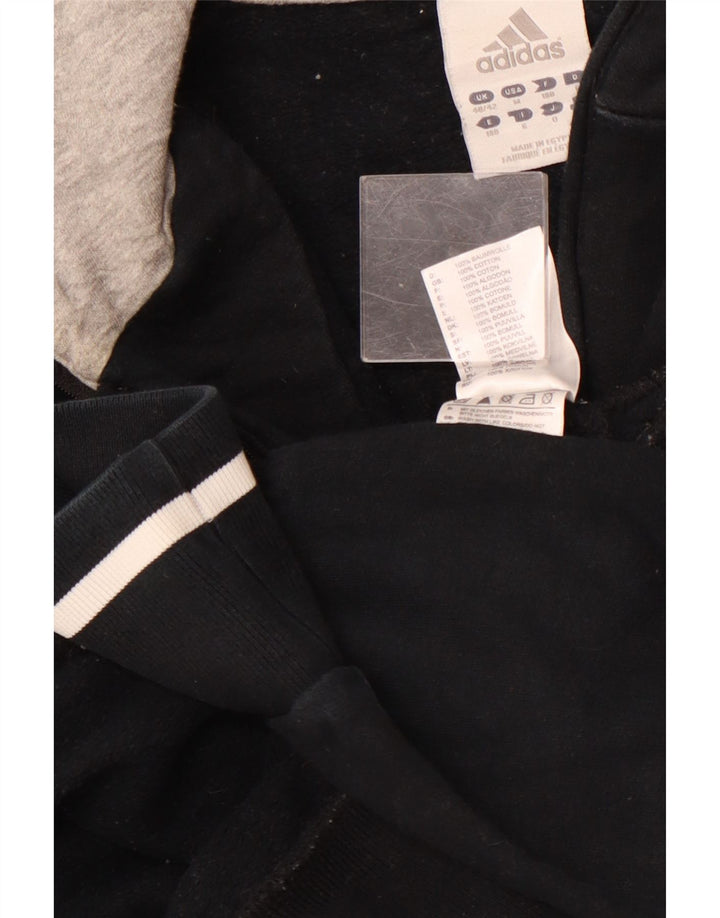 ADIDAS Mens Graphic Zip Neck Hoodie Jumper UK 40/42 Médio Azul Marinho