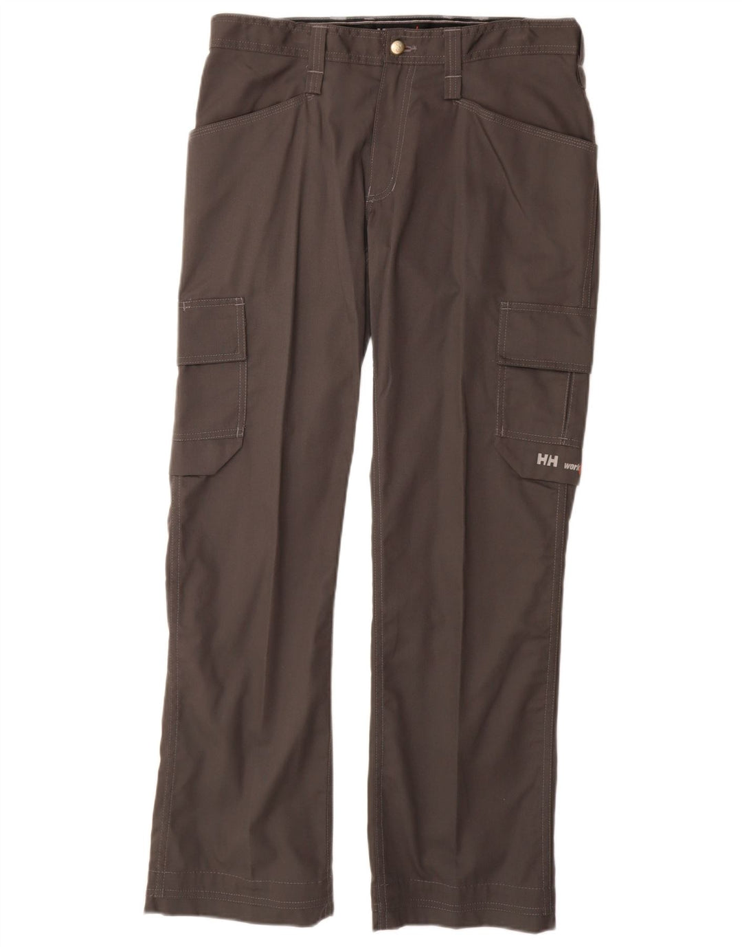 Helly Hansen Mens Workwear Straight Cargo Calças W33 L32 Poliéster Cinza