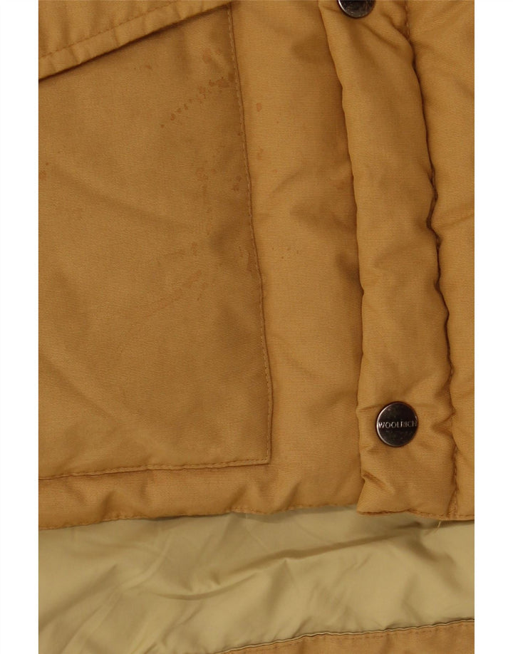 Colete acolchoado masculino Woolrich UK 40 grande nylon amarelo