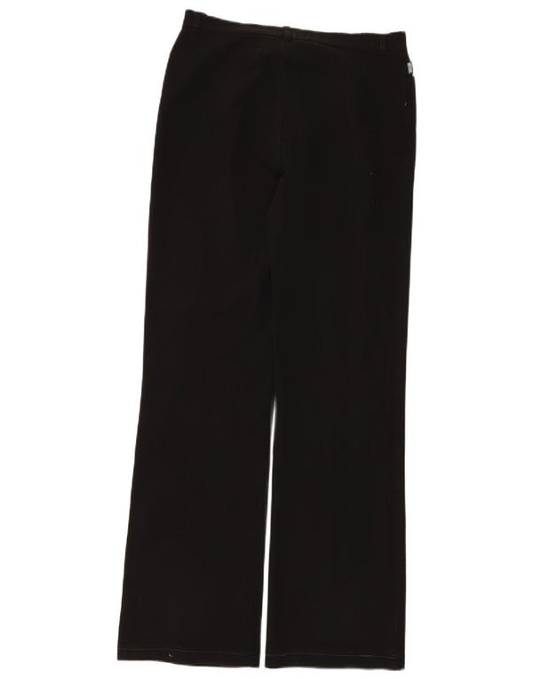 Calças casuais femininas de perna larga Moschino Reino Unido 14 Médio W28 L32 Preto