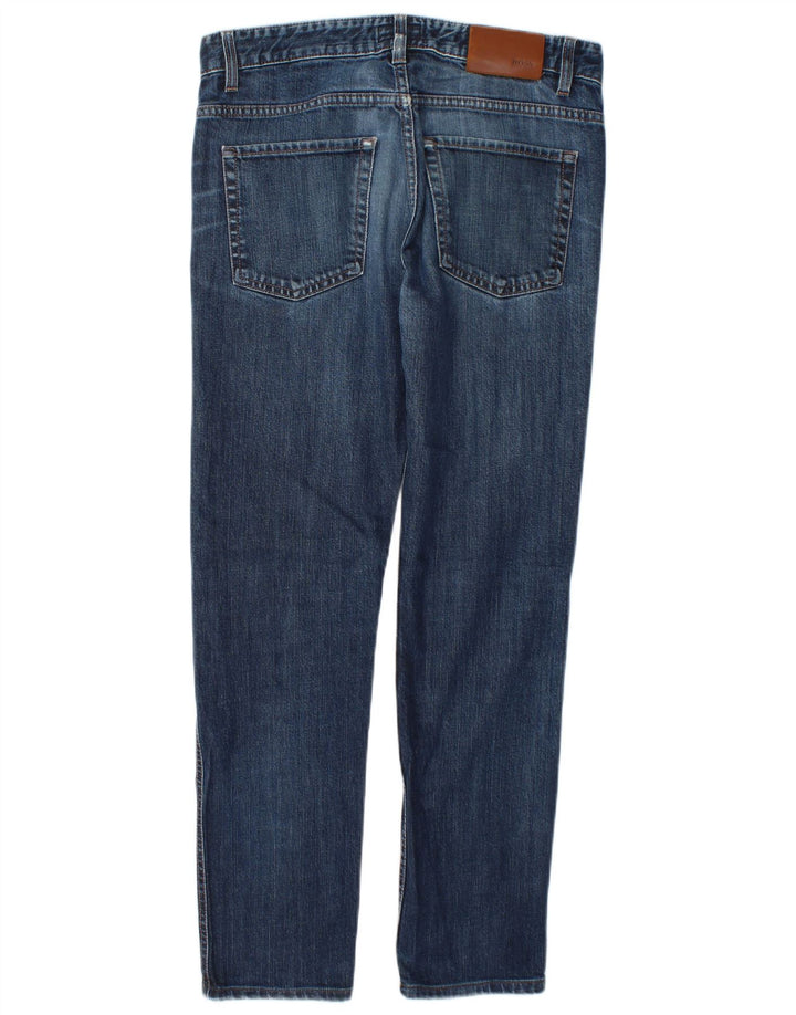 Hugo Boss Masculino Slim Jeans W30 L28 Azul Algodão