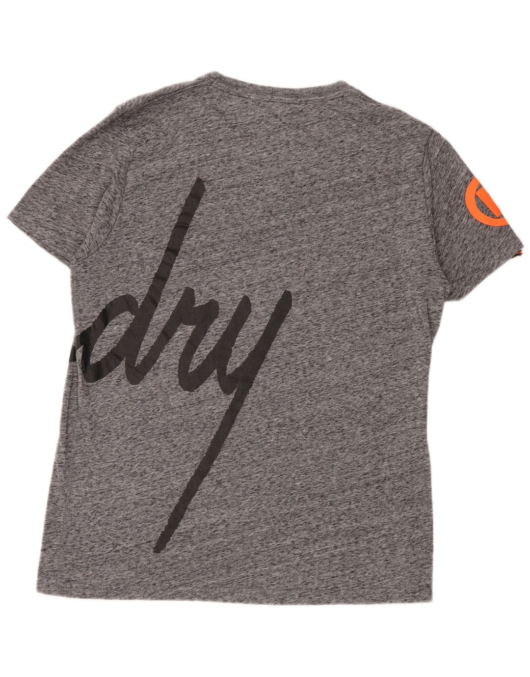 Camiseta gráfica masculina SUPERDRY Top 2XL cinza manchado