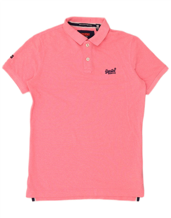 Camisa polo masculina Superdry médio algodão rosa