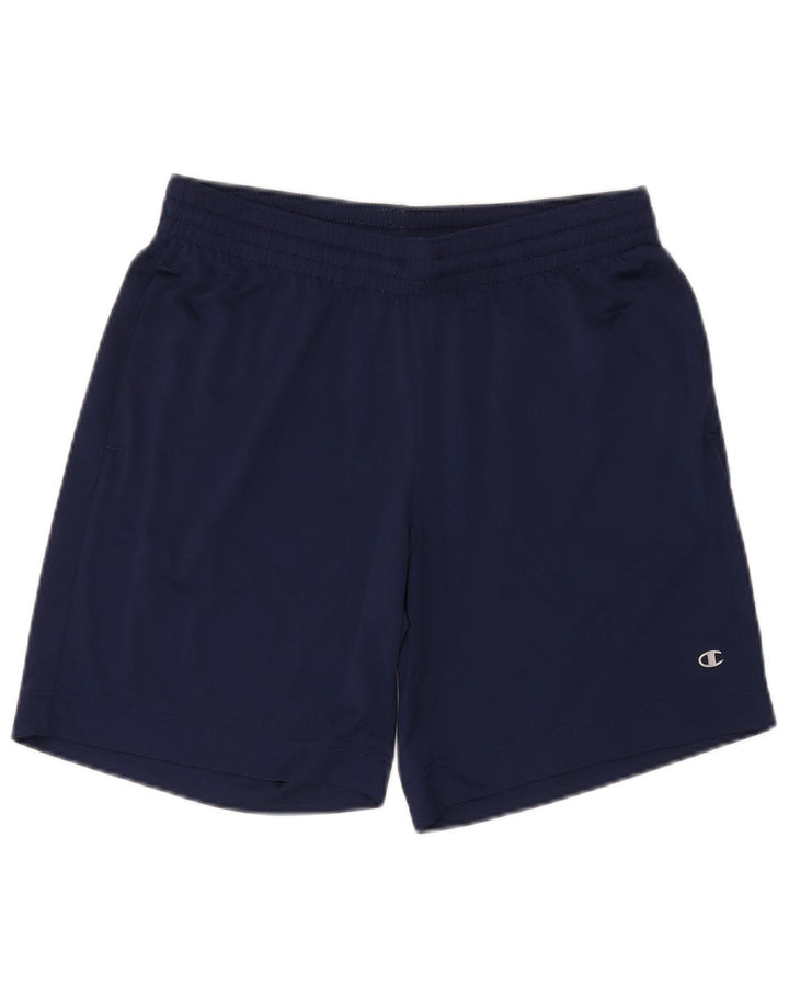 Shorts esportivos masculinos CHAMPION poliéster azul marinho médio