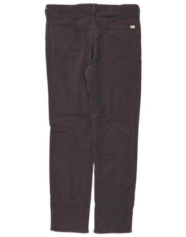 Calça casual reta masculina Orvis W34 L32 algodão cinza