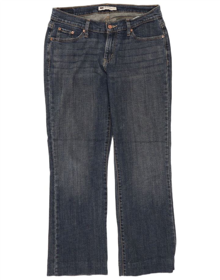 Calça jeans feminina LEVI'S 529 Curvy Bootcut EUA 12 grande W31 L29 algodão azul