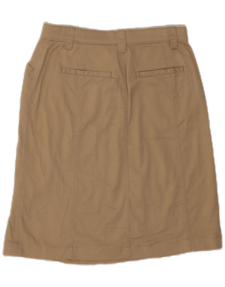 L.L.BEAN Womens Classic Fit A-Line Skirt US 6 Medium W30  Beige Cotton Vintage L.L.Bean and Second-Hand L.L.Bean from Messina Hembry 