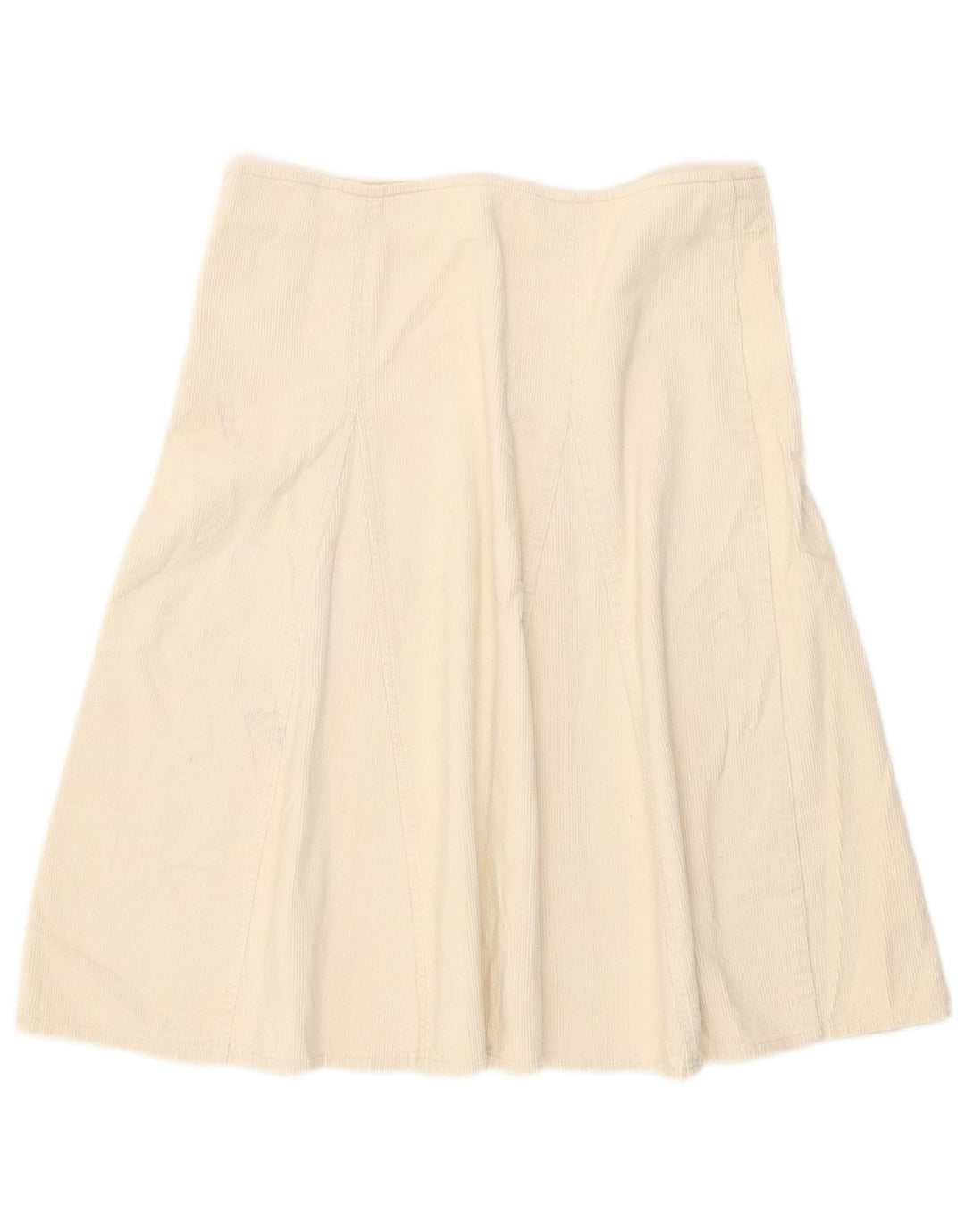 Zara Saia feminina de veludo cotelê médio W28 algodão branco