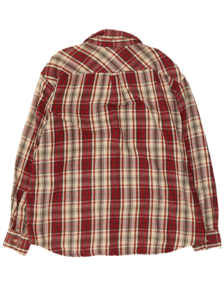 Think Pink Camisa masculina de flanela xadrez XL Borgonha Xadrez