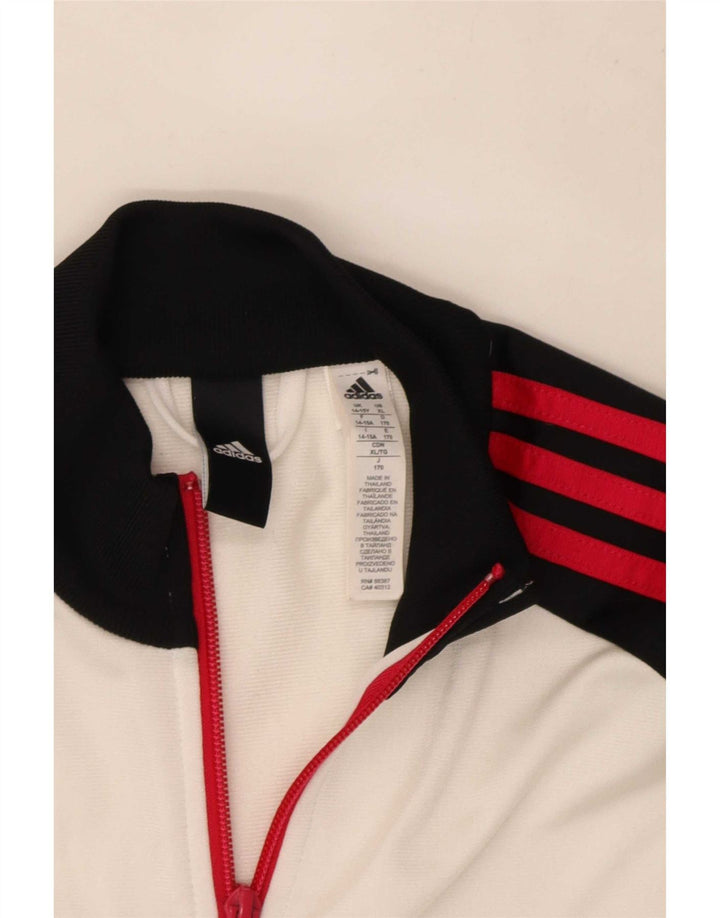 Jaqueta Adidas Meninas Treino Top 14-15 Anos Branco Colorblock Poliéster