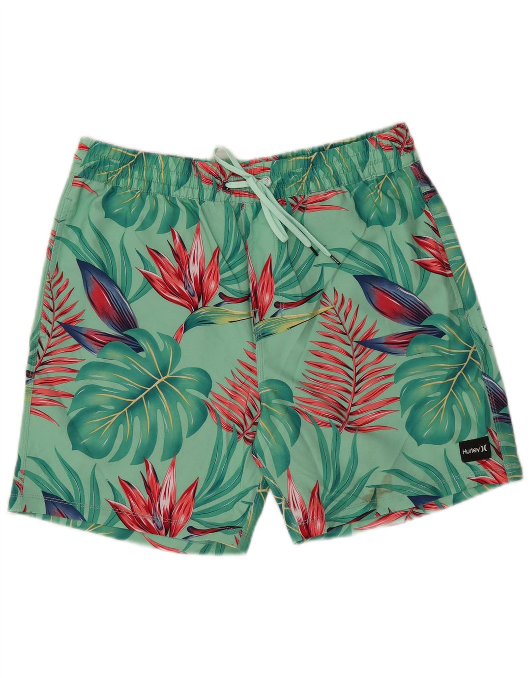 Shorts de natação masculino HURLEY poliéster floral verde médio