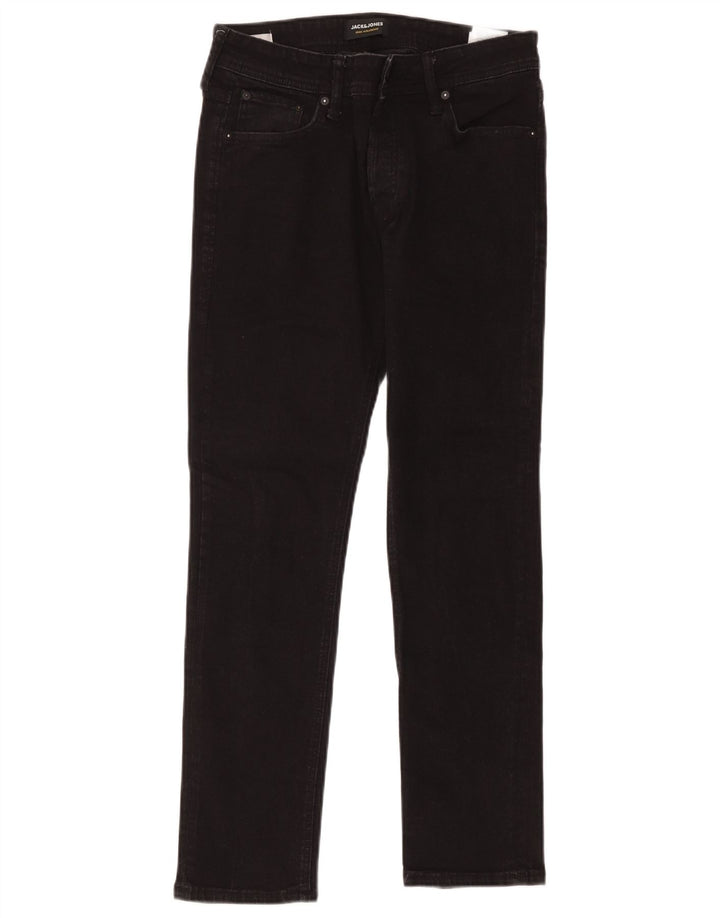 Jeans masculinos Jack & Jones Slim W31 L30 algodão preto