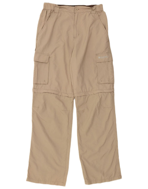 Calça cargo feminina reta Mountain Warehouse W30 L31 nylon bege