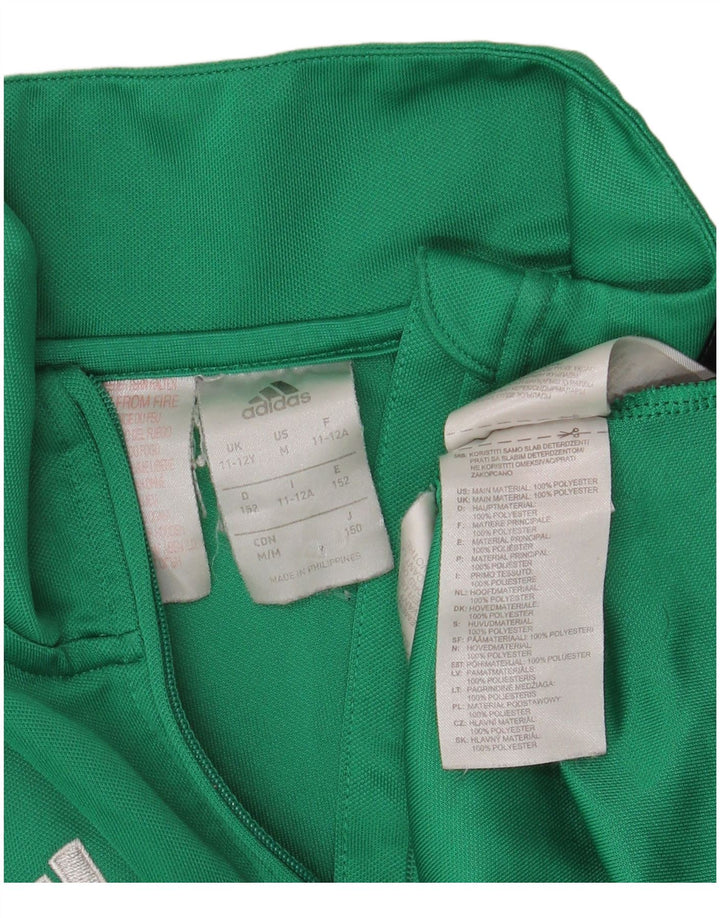 ADIDAS Meninos Graphic Pullover Treino Top 11-12 Anos Verde Colorblock