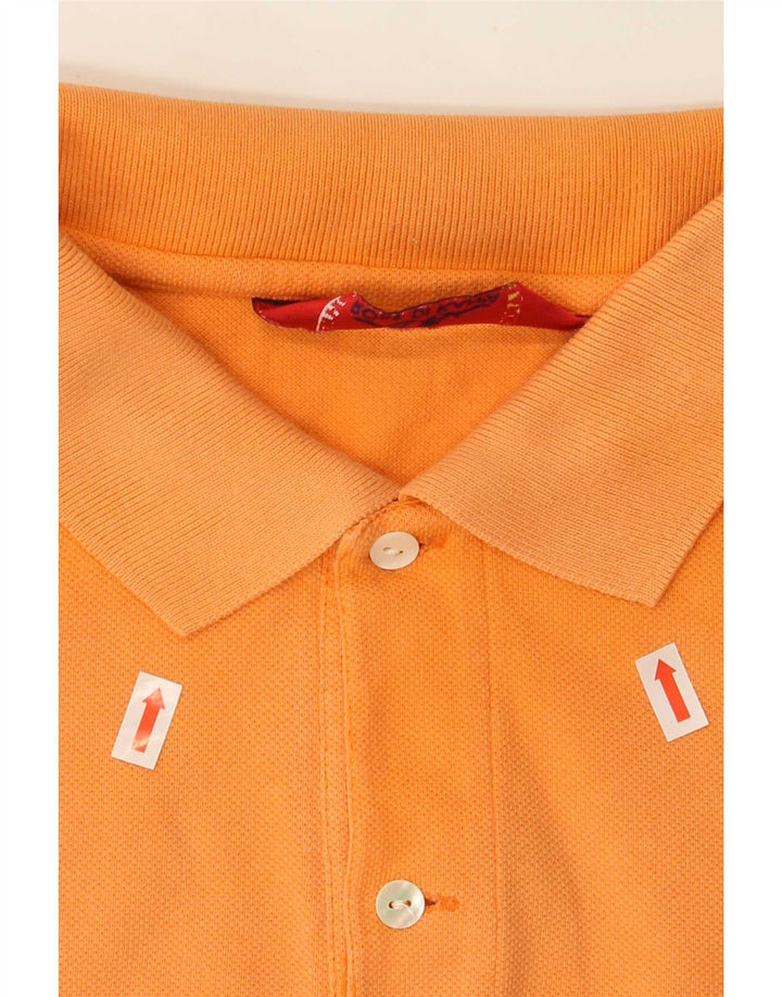 Camisa polo masculina Kappa XL laranja algodão