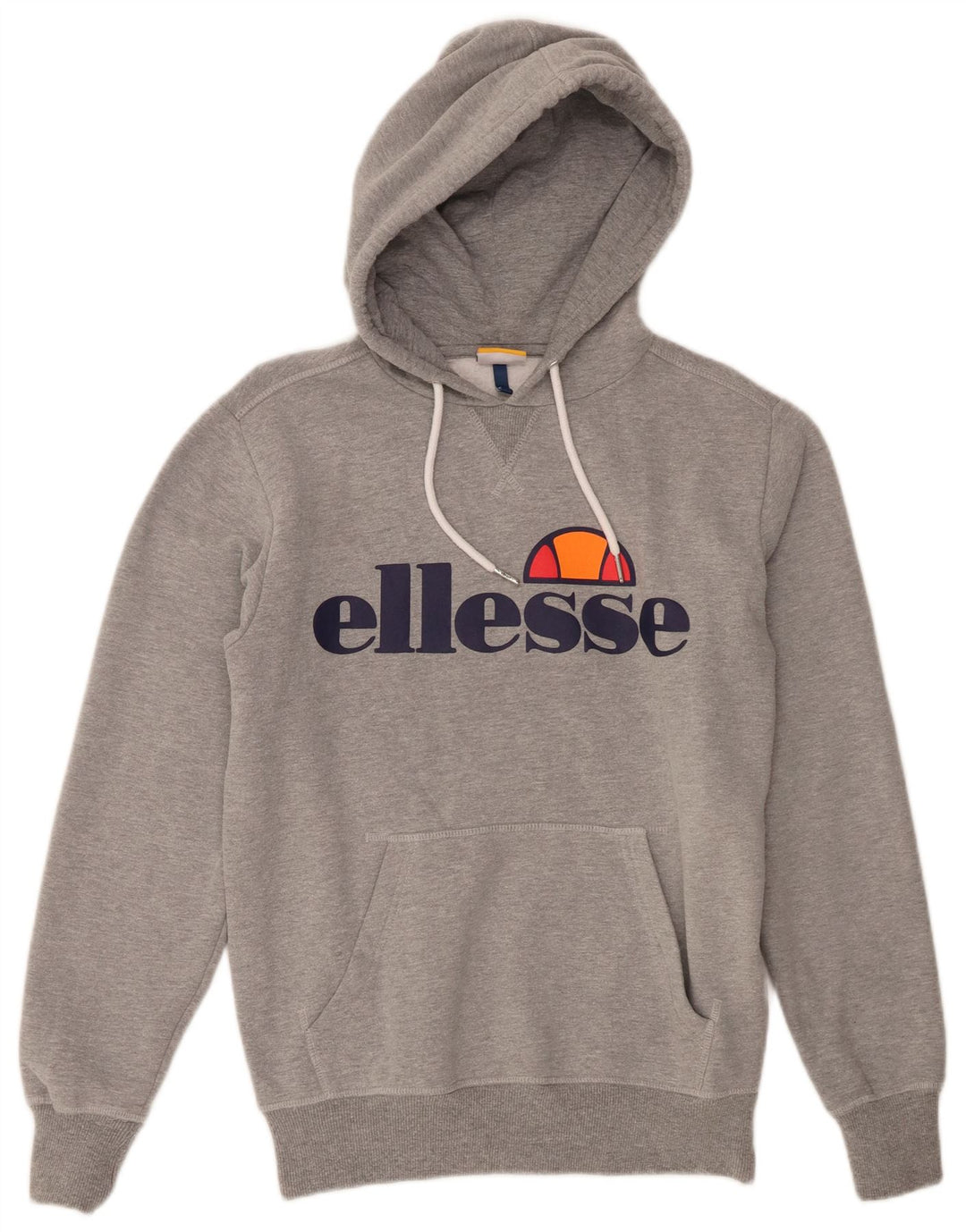 Suéter Ellesse masculino com capuz gráfico pequeno cinza algodão