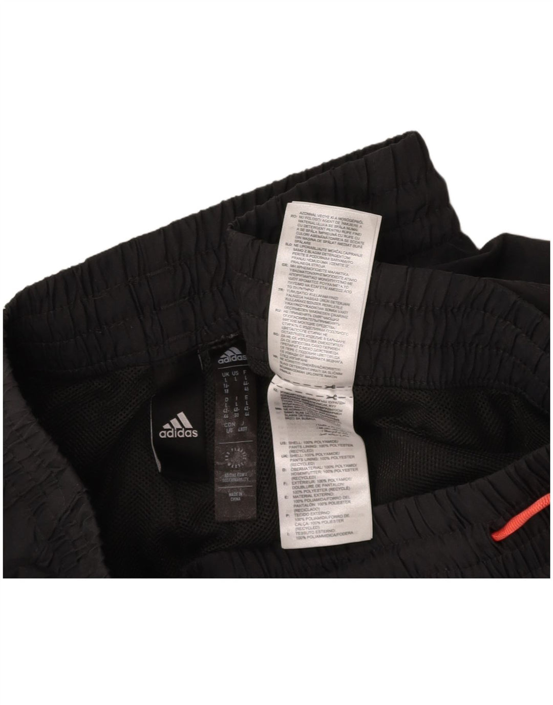 Calça de treino feminina ADIDAS Joggers UK 16/18 grande cinza colorblock