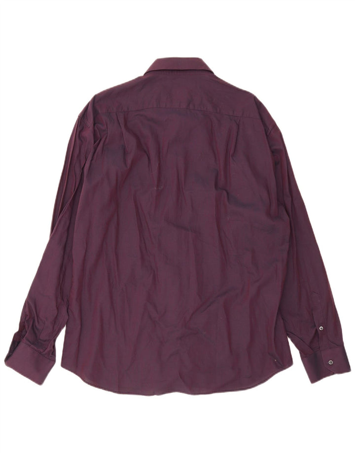 Camisa masculina Roccobarocco tamanho 17 43 XL roxo
