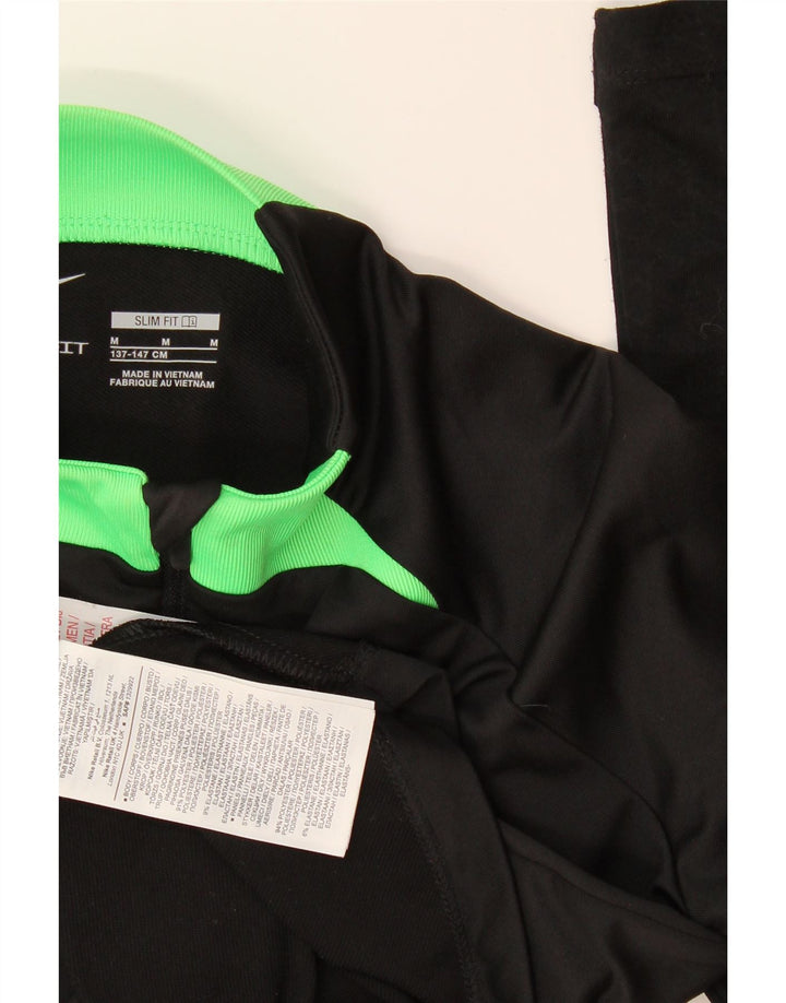 Nike Meninos Zip Neck Pullover Treino Top 10-11 Anos Médio Preto