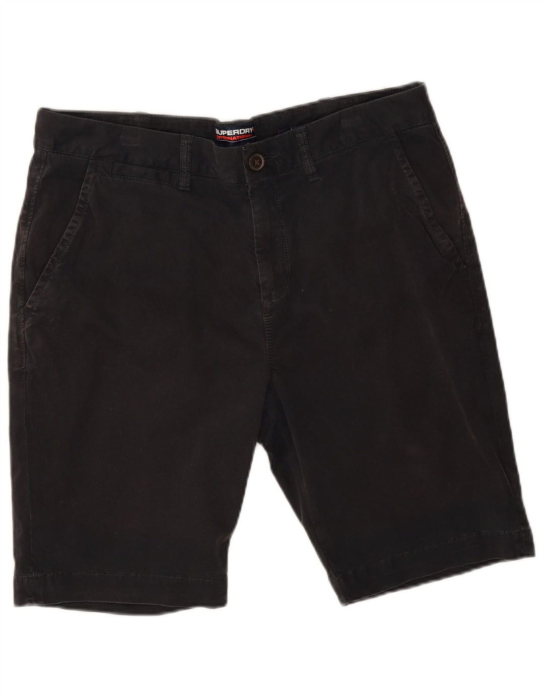 Superdry Mens Chino Shorts W34 Grande Algodão Preto