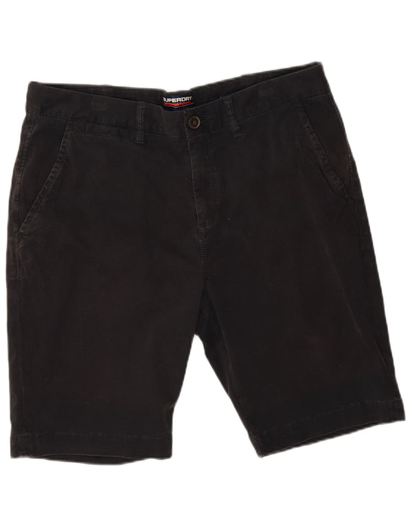 Superdry Mens Chino Shorts W34 Grande Algodão Preto
