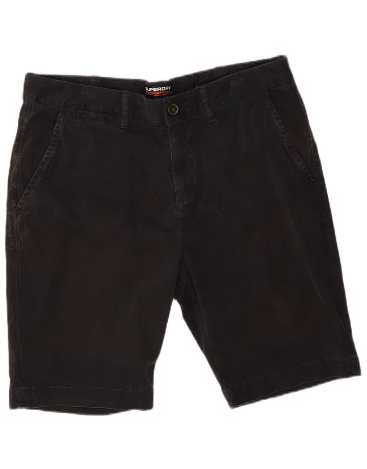 Superdry Mens Chino Shorts W34 Grande Algodão Preto