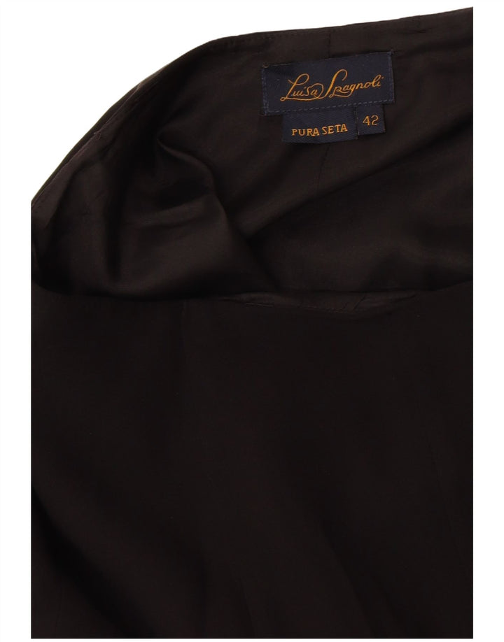 Saia trompete feminina Luisa Spagnoli IT 42 médio W28 seda preta