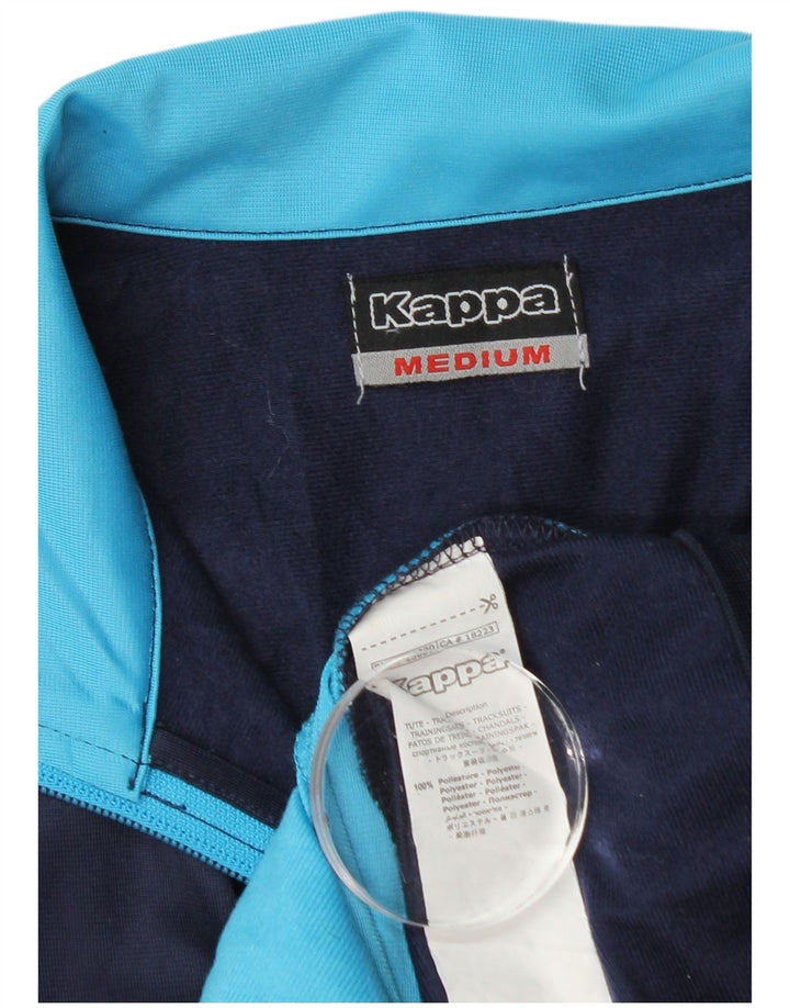 Kappa Womens Tracksuit Top Jacket UK 12 Médio Azul Marinho Colorblock